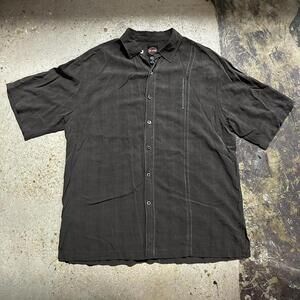 Vintage Y2K dark grey Harley Davidson shortsleeve button up shirt